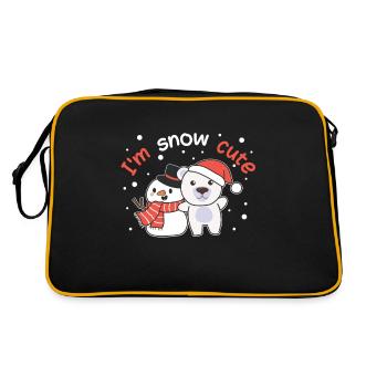 Ours polaire Je suis neige mignon bonhomme de neige jeu de mots neige - Sac Retro - noir/or - Dos