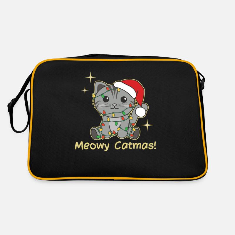 Chat Noël Animaux mignon chat Meowy Catmas Sac Retro