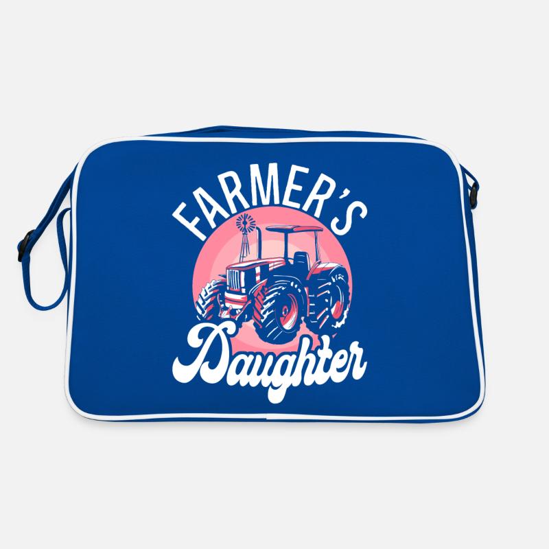 Farming Farmer Daughter Tractor Retro Bag