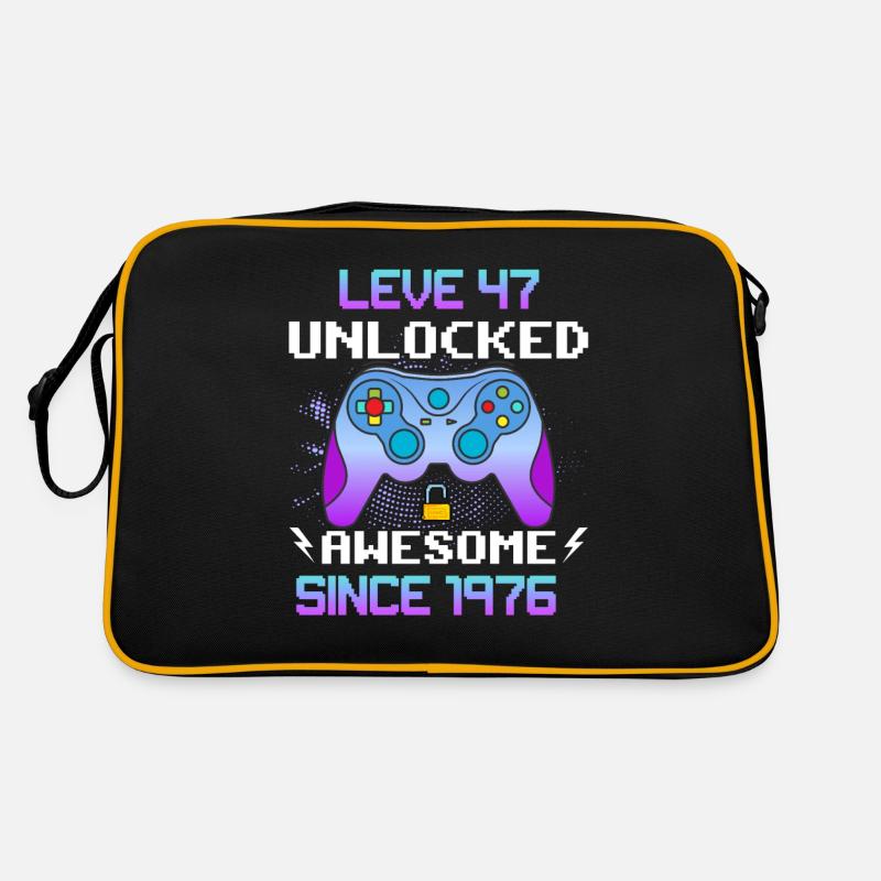 Level 47 Freigeschaltet Awesome seit 1976 Funny Gamer Retro Tasche