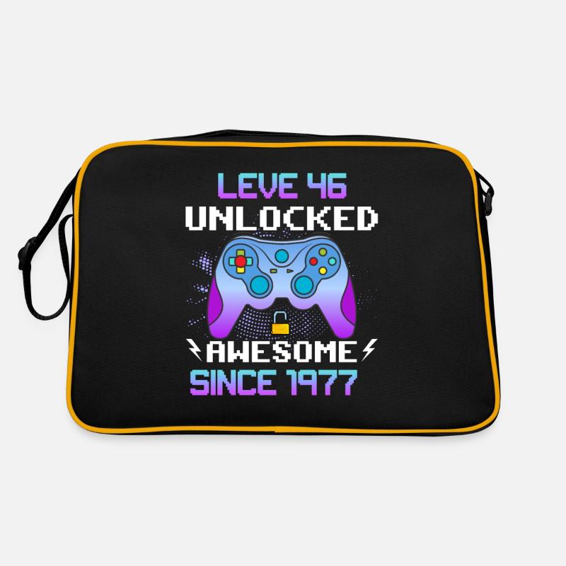 Level 46 Freigeschaltet Awesome seit 1977 Funny Gamer Retro Tasche