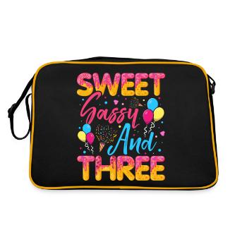 Blaireau effronté sucré et trois saupoudrages délicieux - Sac Retro - noir/or - Dos