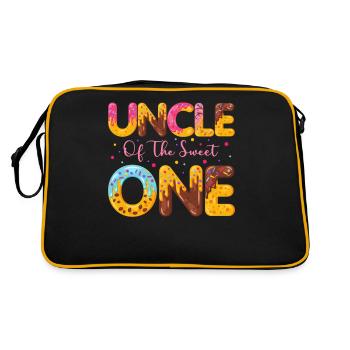 Oncle de sucré saupoudre de délicieux beignets - Sac Retro - noir/or - Dos