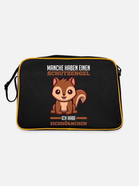 Erdmännchen - Retro Tasche - Schwarz/Gold