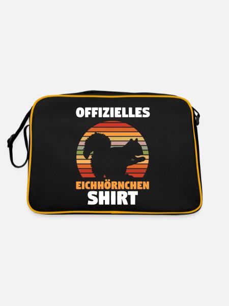 Erdmännchen - Retro Tasche - Schwarz/Gold