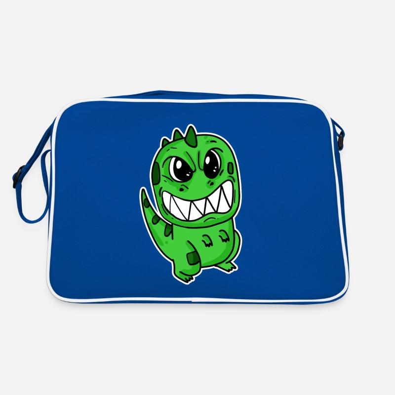 Wütender kleiner Dinosaurier Retro Tasche