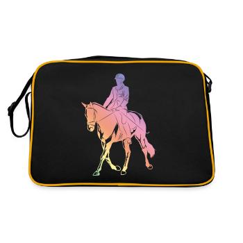 Silhouette d’équitation - Sac Retro - noir/or - Dos