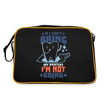 Si je ne peux pas amener mon dentiste, je n’y vais pas - Sac Retro - noir/or - Dos
