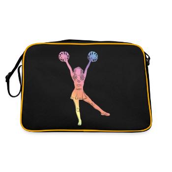 Silhouette de pom-pom girl - Sac Retro - noir/or - Dos