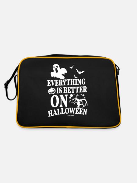 Halloween - Retro Tasche - Schwarz/Gold