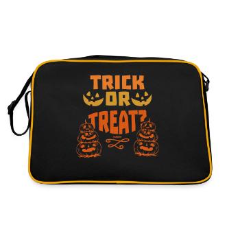 Truc ou friandise Halloween Citrouille Lanterne - Sac Retro - noir/or - Dos