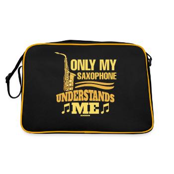 Only My Saxophone Understands Me - Retro Bag - black/gold - Back