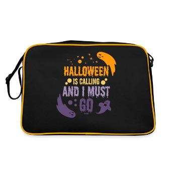 Halloween m’appelle et je dois y aller - Sac Retro - noir/or - Dos