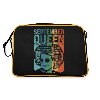 Septembre Le mois de naissance de la Reine célèbre le - Sac Retro - noir/or - Dos