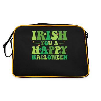 Irish You Une joyeuse fête d'Halloween - Sac Retro - noir/or - Dos
