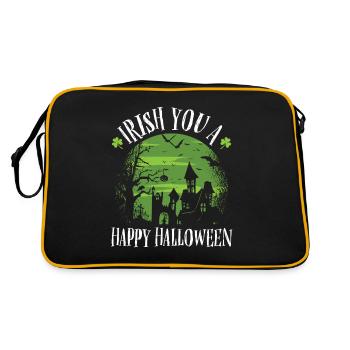 Irish You A Happy Halloween Cloverleaf - Sac Retro - noir/or - Dos