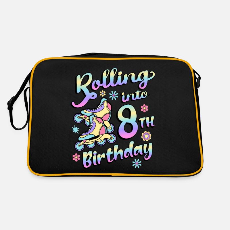 Rouler dans le 8e anniversaire Roller Skater Inline Sac Retro