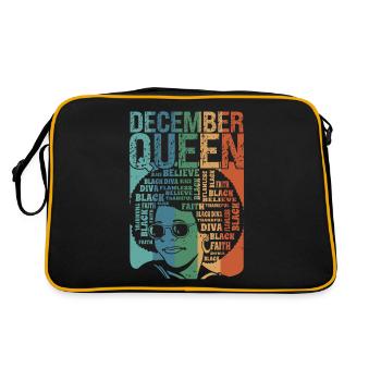 Décembre Le mois de la naissance de la Reine célèbre le - Sac Retro - noir/or - Dos