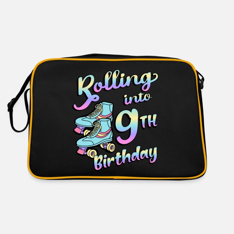 Rouler dans le patineur quad du 9e anniversaire Sac Retro