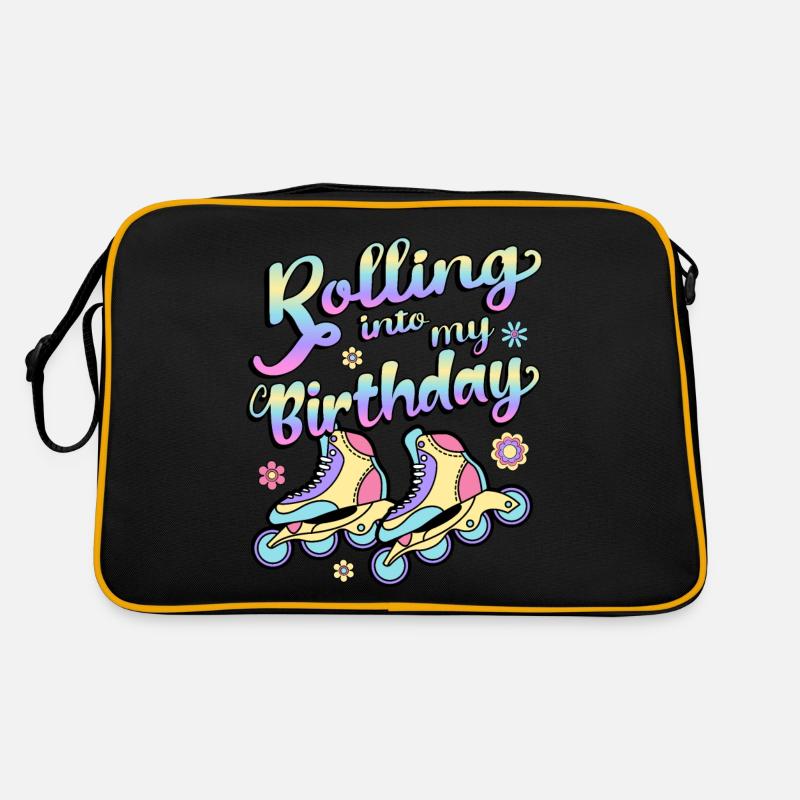 Rolling Into My Birthday Roller Skater Inline Retro Tasche