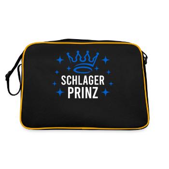 Volksmusik Party, Dorffest Ouftit für Männer - Retro Tasche - Schwarz/Gold - Hinten