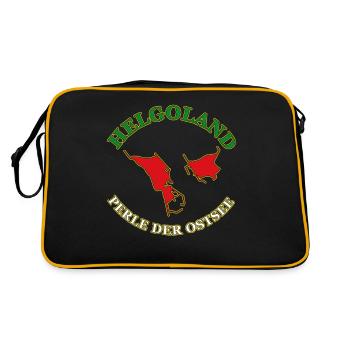 Helgoland Baltic Sea Sylt Deät Lun Lighthouse - Retro Bag - black/gold - Back