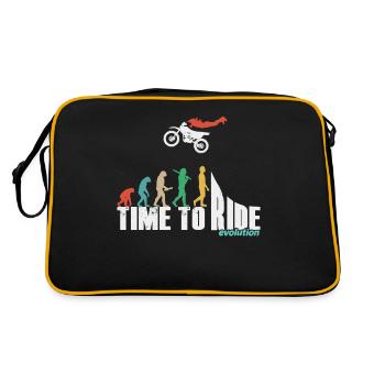 Motocross enduro moto freestyle sport extrême - Sac Retro - noir/or - Dos