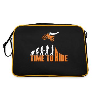 Motocross enduro moto freestyle sport extrême - Sac Retro - noir/or - Dos