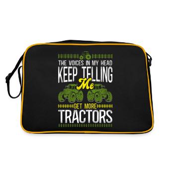 Tracteur agricole agricole Vintage Le - Sac Retro - noir/or - Dos