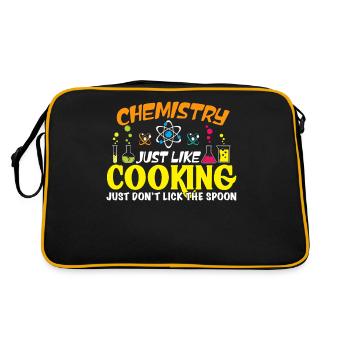 La chimie, c’est comme la cuisine Drôle de cadeau de chimiste - Sac Retro - noir/or - Dos