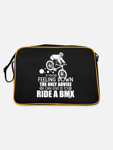 BMX - Retro Tasche - Schwarz/Gold - Hinten