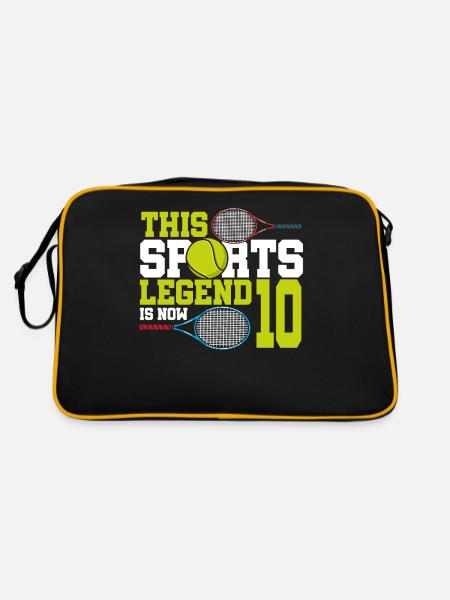 Cette légende du sport a maintenant 10 ans, le tennis 10. - Sac Retro - noir/or - Dos