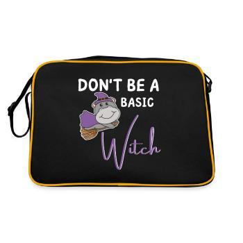 Hippopotame Halloween Sorcière Les sorcières ne sont pas une sorcière de base - Sac Retro - noir/or - Dos