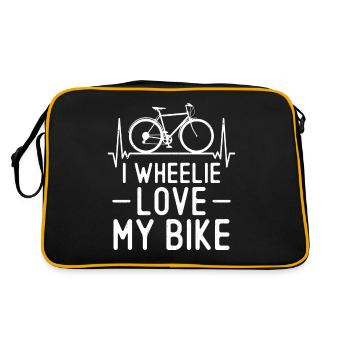 Drôle de vélo de route à vélo Pun - Sac Retro - noir/or - Dos