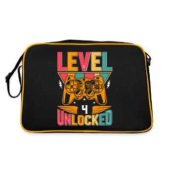 Niveau 4 Débloqué Génial depuis 2019 Funny Gamer - Sac Retro - noir/or - Dos