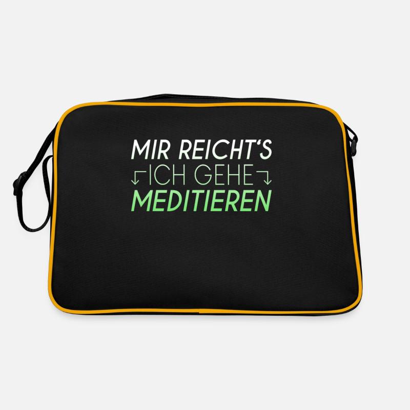 Meditieren Spruch Retro Tasche