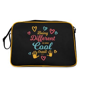 being different is cool autism especially - Retro Bag - black/gold - Back