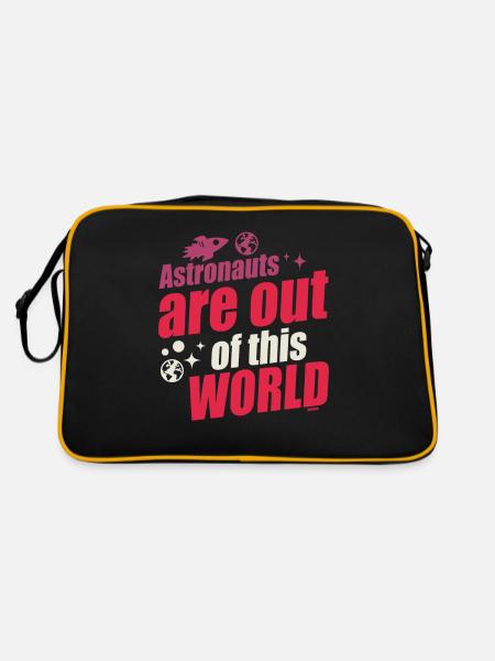 Astronauts are out of this world - Retro Bag - black/gold - Back