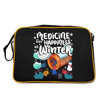 Medicine to Happiness at Winter Cat Gummies - Retro Bag - black/gold - Back
