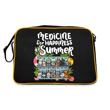 Medicine for Happiness in Summer Weekday Cats - Retro Bag - black/gold - Back