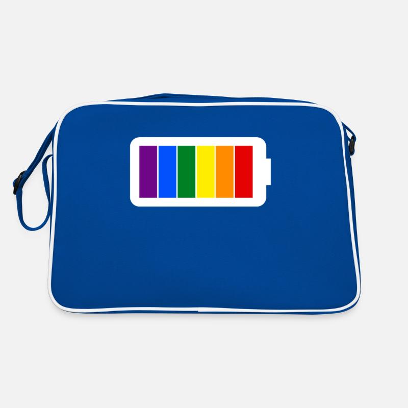 Regenbogenfarben Batterie Loading - Gay Pride Retro Tasche