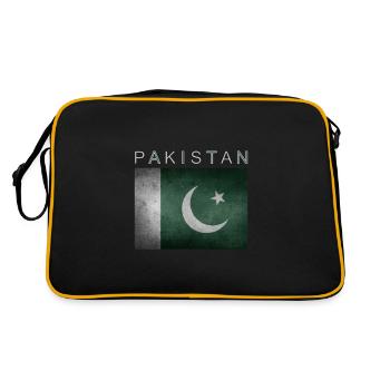 Drapeau du Pakistan - Sac Retro - noir/or - Dos