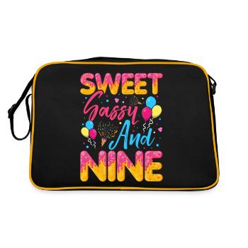 Sweet Sassy And Nine saupoudre un délicieux beignet - Sac Retro - noir/or - Dos
