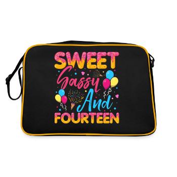 Doux Sassy Et Quatorze Saupoudrés Délicieux - Sac Retro - noir/or - Dos