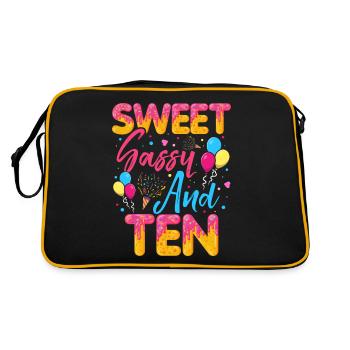 Sweet Sassy And Ten saupoudre un délicieux beignet - Sac Retro - noir/or - Dos