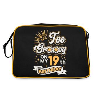Too Groovy On My 19th Birthday Nineteen years old - Retro Bag - black/gold - Back