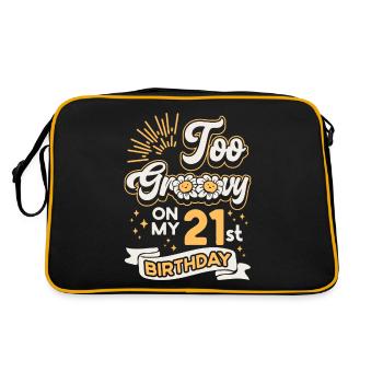 Too Groovy On My 21st Birthday Twenty-One - Retro Bag - black/gold - Back