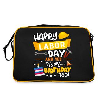 Alles Gute Zum Tag Der Arbeit Und Ja, Ich Habe - Retro Tasche - Schwarz/Gold - Hinten