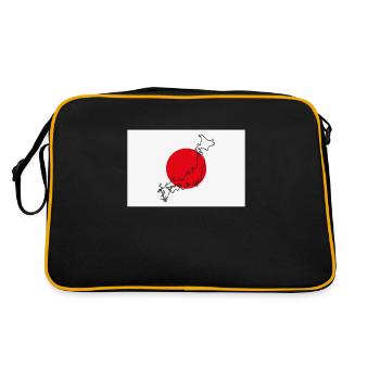 Drapeau du Japon - Sac Retro - noir/or - Dos