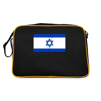 Drapeau d’Israël - Sac Retro - noir/or - Dos